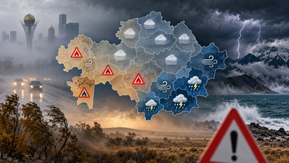Қазақстанның 16 облысында дауылды ескерту жарияланды