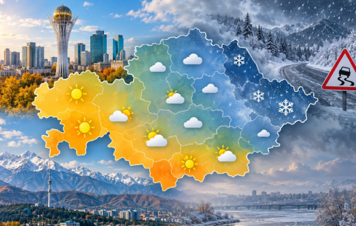 15 қазанға ауа райы: шығыста қар мен көктайғақ күтіледі