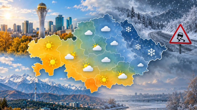 15 қазанға ауа райы: шығыста қар мен көктайғақ күтіледі
