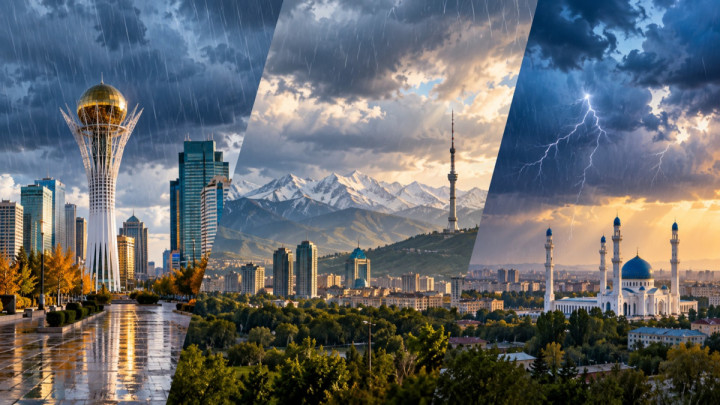 Үш мегаполисте ауа райы қандай болады?