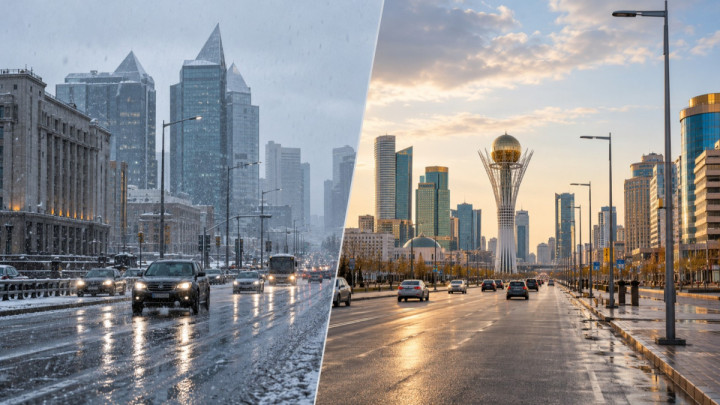 Алматыда қар жауып, Астанада күн жылынады